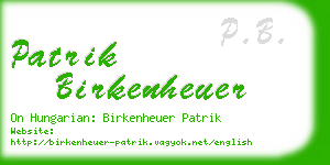patrik birkenheuer business card
